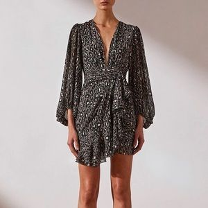 Shona joy leopard print dress size 2